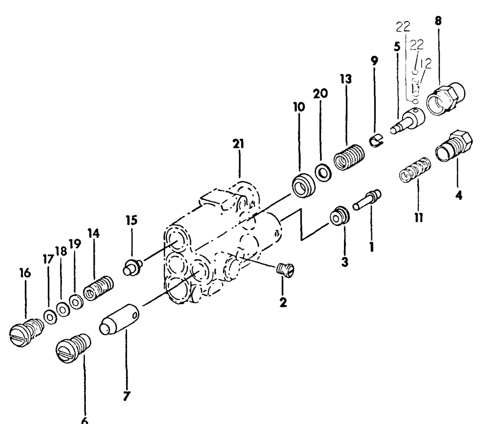 Control Valve Diagram and Parts List for CUB185  Cub Cadet Lawn Tractor